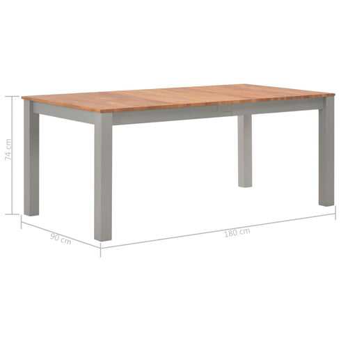 Maison Madeleine -  7 Piece Dining Set Solid Oak Wood